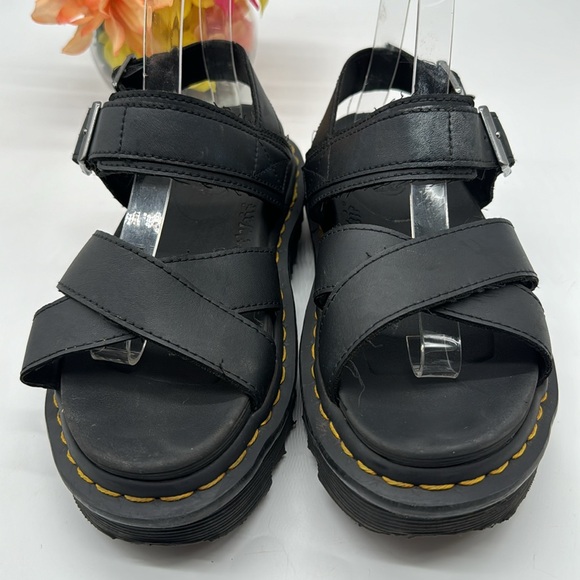 Dr. Martens Black Leather Sandals Size 7 DOC6766 - Picture 3 of 7